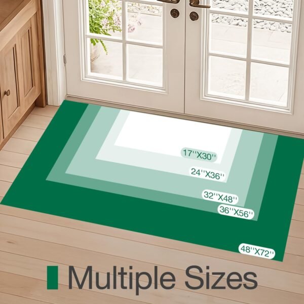 Ultra Thin Indoor Door Mat for Entrance 17"x30", Non Slip Entryway Mat, Low Profile Doormat, Unique Herringbone Design Carpet for Inside, Patio, Porch, Gray - Image 2