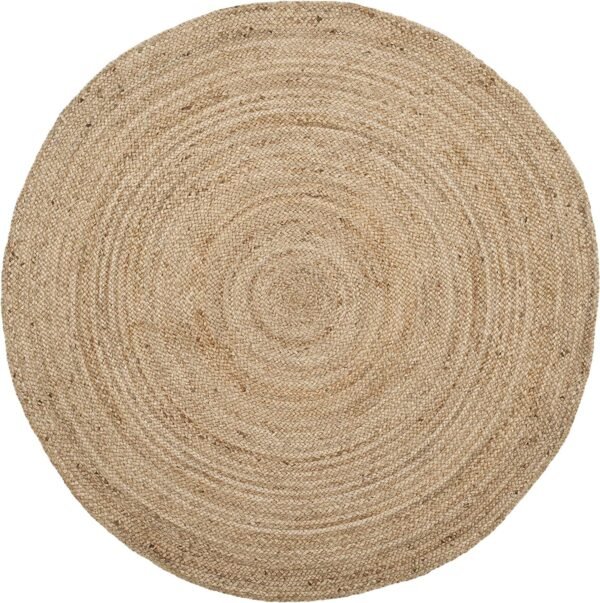 Jute Rug 3' Round, Bohemian Floor Mats, Handmade Natural Fiber Indoor Rug, Sustainable Carpet Perfect for Home Décor, Party, Living Room, Kitchen, Dining Room, Rustic - Image 2