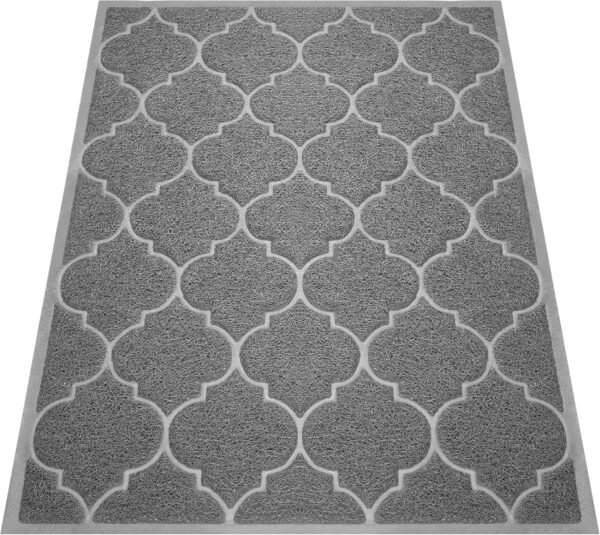 Door Mat, Front Door Mat, 46x35, Welcome Mats for Entryway,Garage,High Traffic Areas, Jumbo Size, Doormat Entrance, Waterproof Mat, Easy Clean, Outdoor Indoor Floor Mat,Non Slip (Grey)